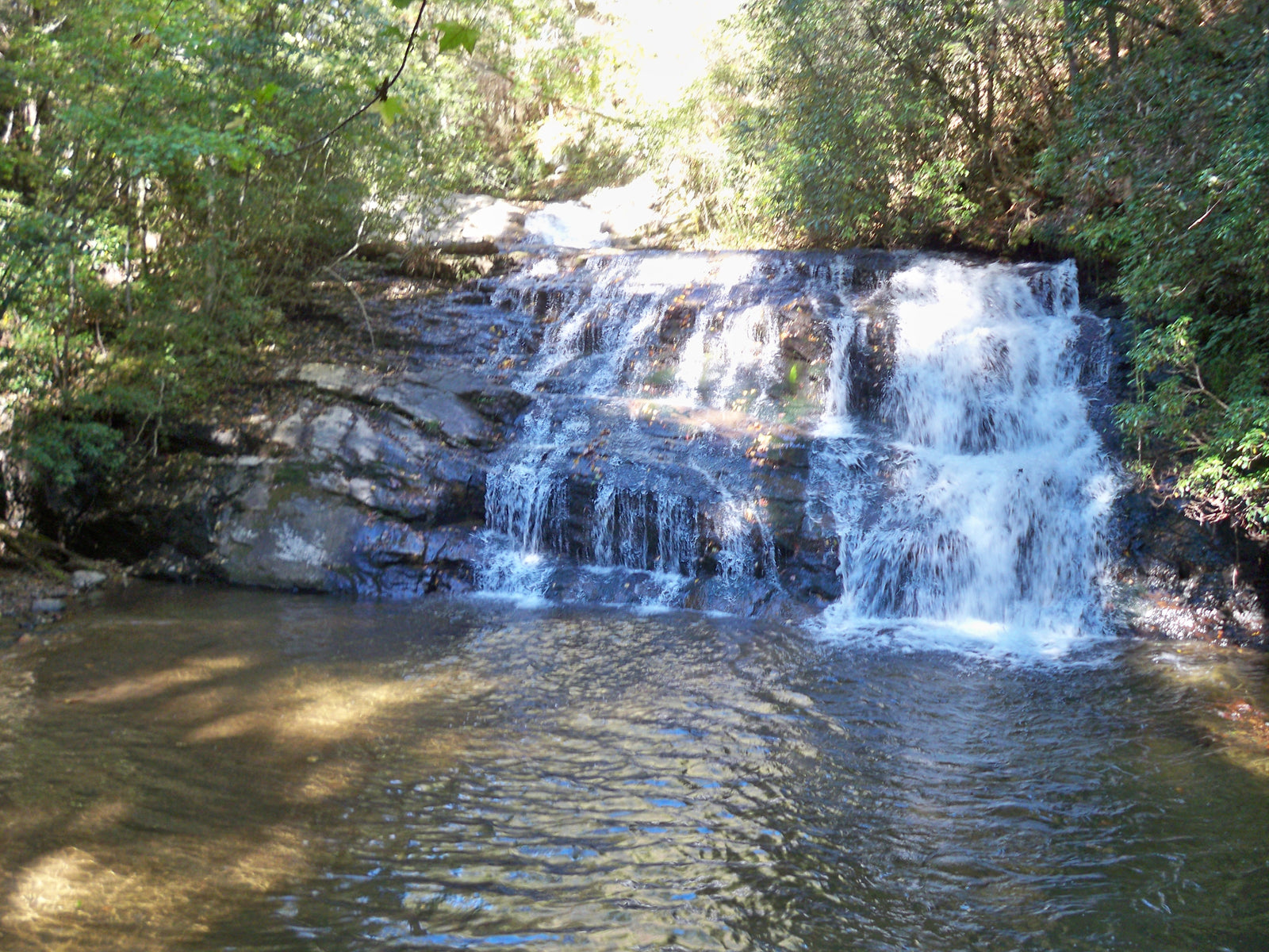 Black Falls of the Etowah Lower. Frank D. Merrill Army Base, Dahlonega GA. Georgia Waterfalls