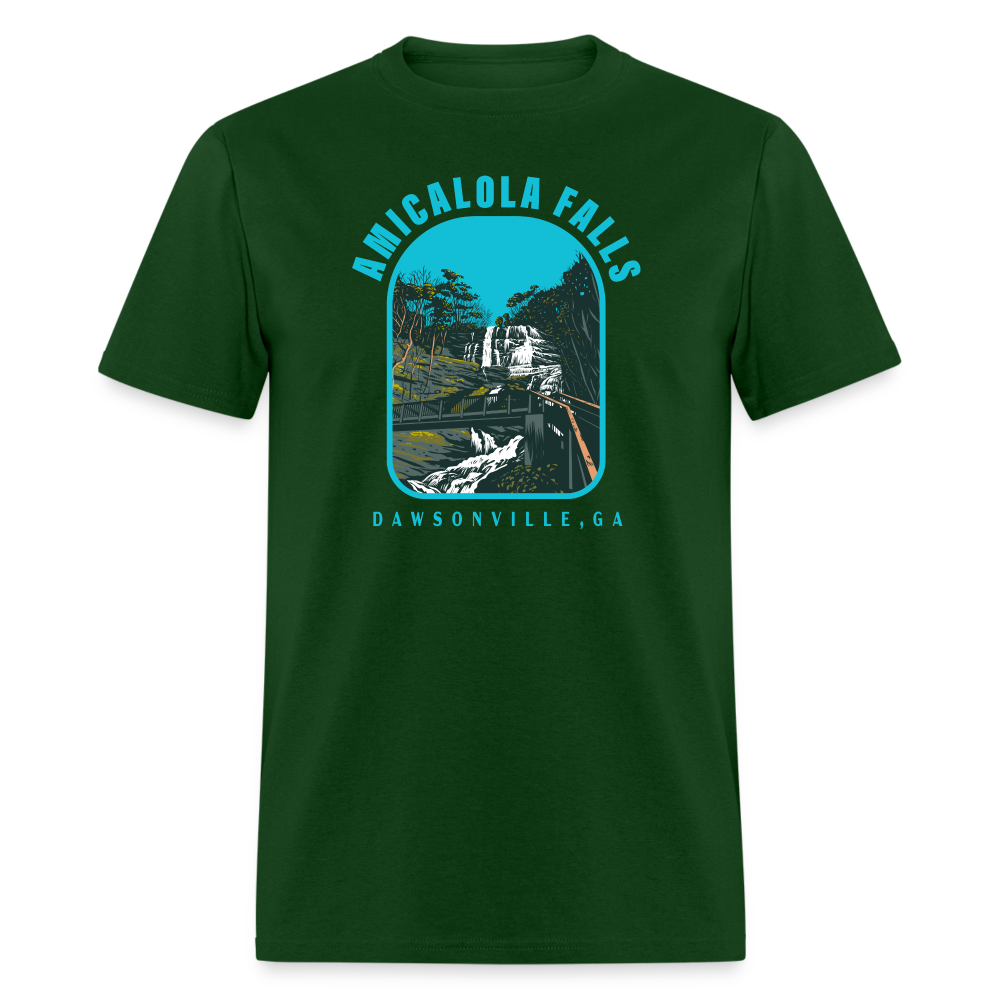 AMICALOLA FALLS WPA STYLE Unisex Classic T-Shirt - forest green