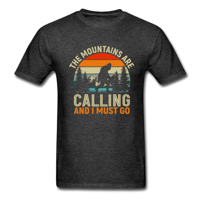The Mountains are Calling and I must Go Unisex Classic T-Shirt - heather black
