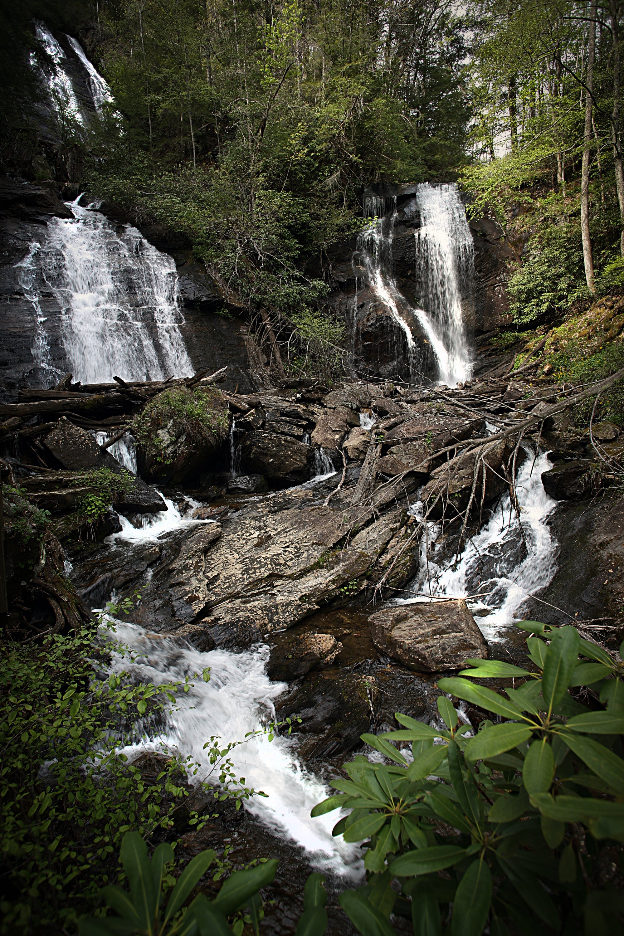 Anna Ruby Falls.  Helen, Georgia. Near  Unicoi State Park