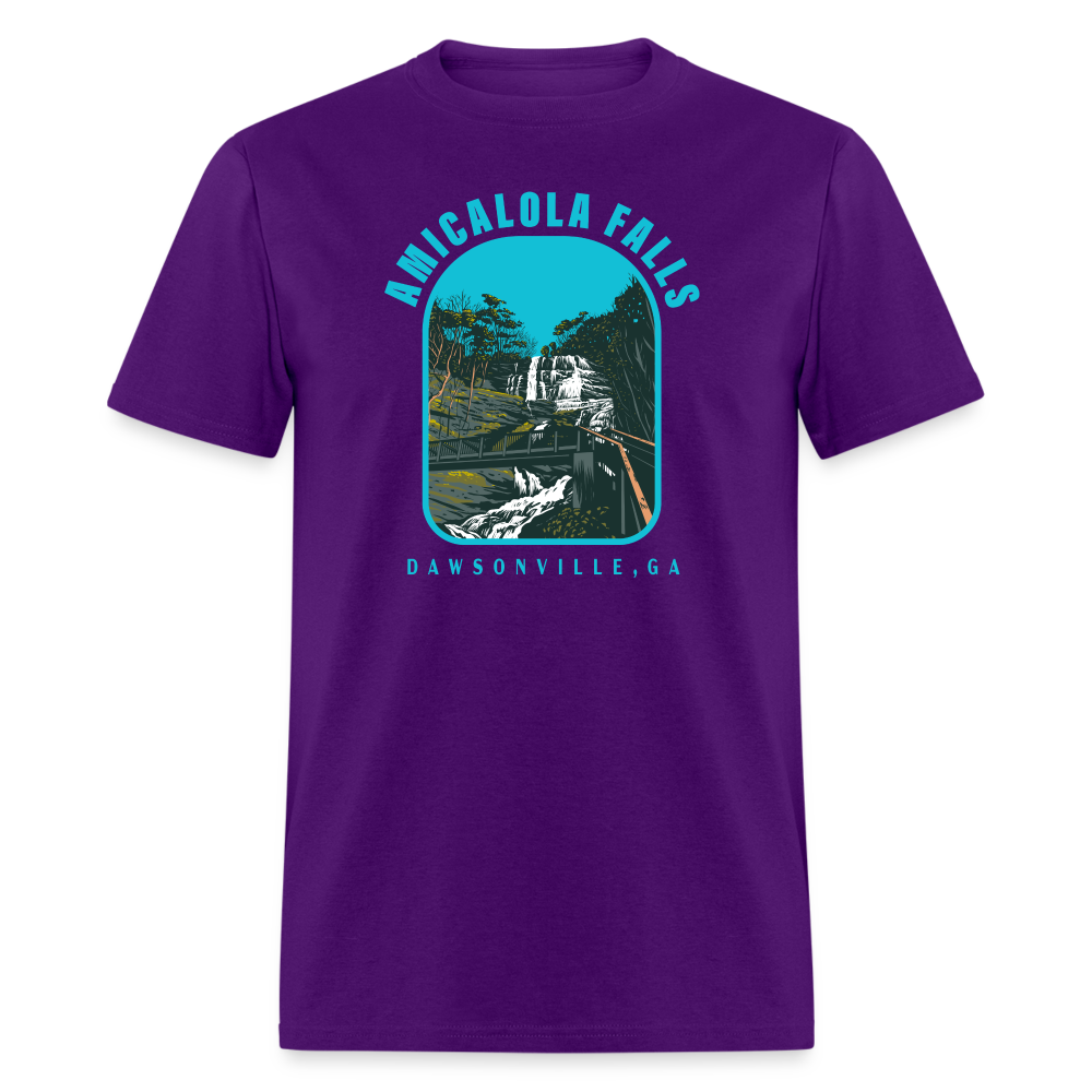AMICALOLA FALLS WPA STYLE Unisex Classic T-Shirt - purple