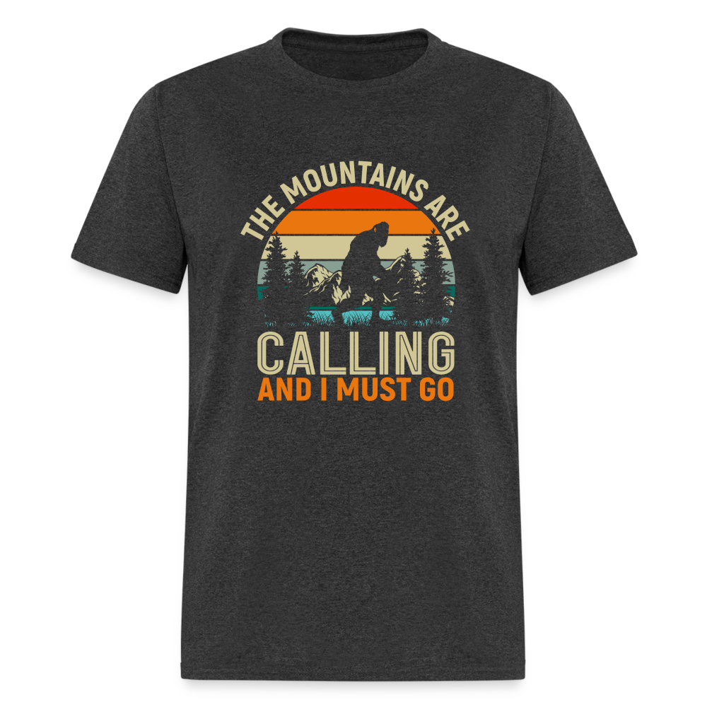 The Mountains are Calling and I must Go Unisex Classic T-Shirt - heather black