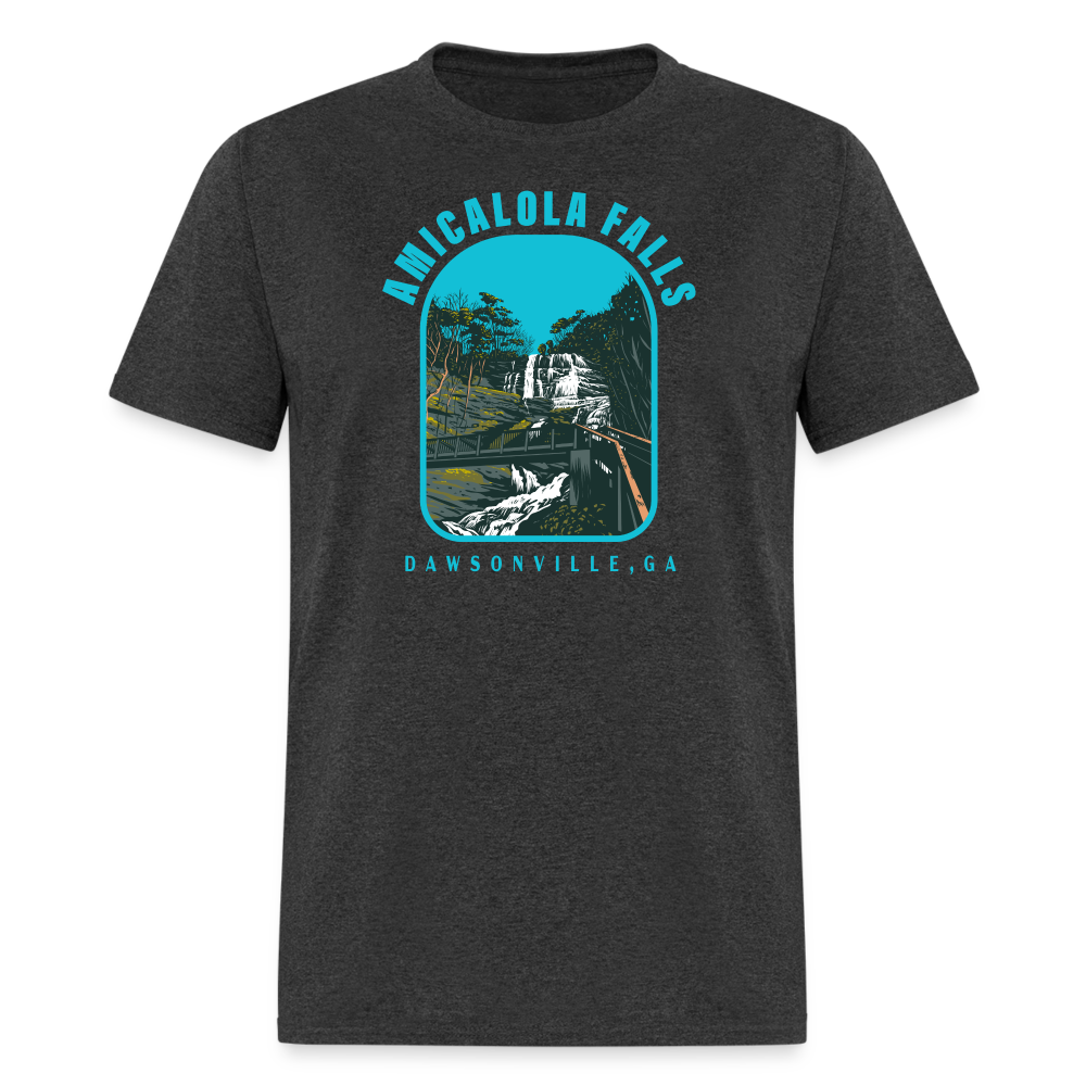 AMICALOLA FALLS WPA STYLE Unisex Classic T-Shirt - heather black