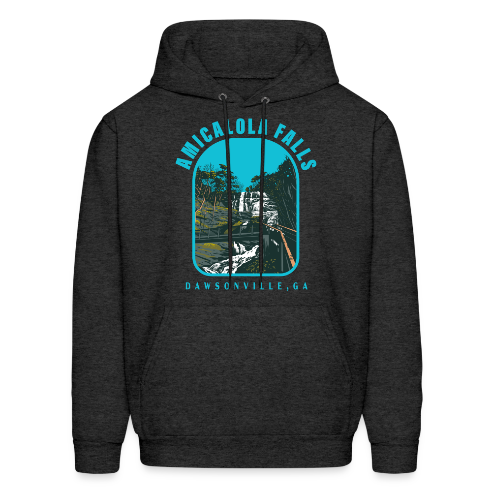 Amicalola Falls WPA Style Men's Hoodie - charcoal grey