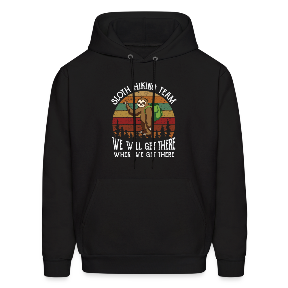 Sloth Hiking Team Men's Hoodie - black