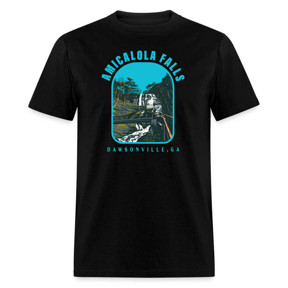 AMICALOLA FALLS WPA STYLE Unisex Classic T-Shirt - black