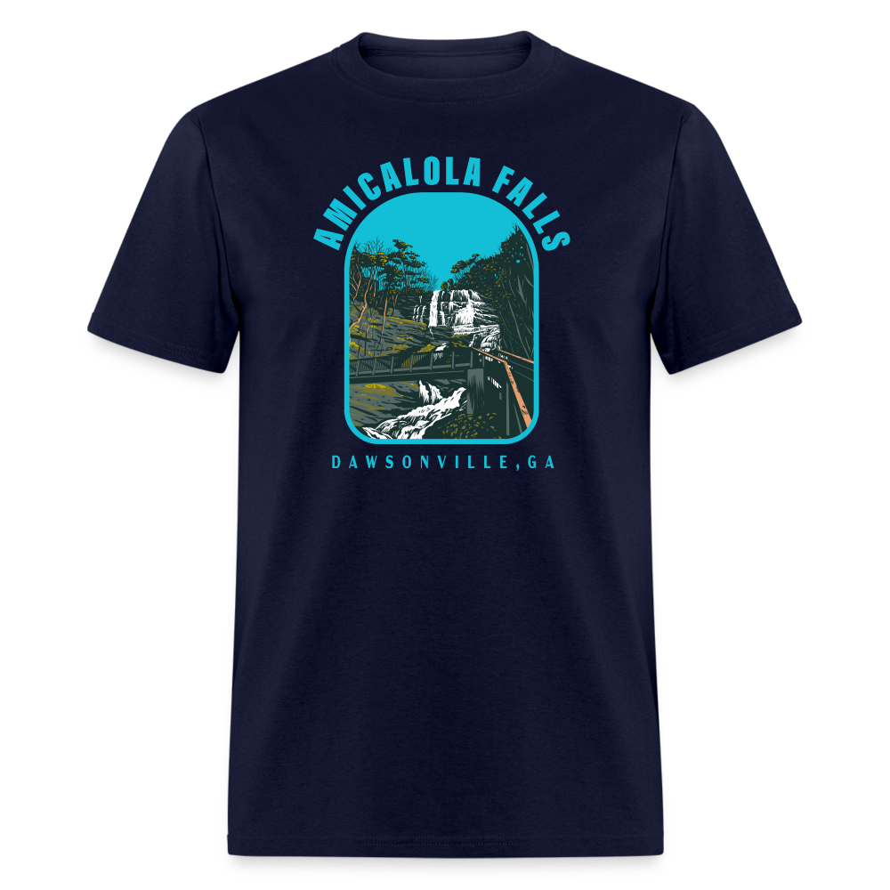 AMICALOLA FALLS WPA STYLE Unisex Classic T-Shirt - navy