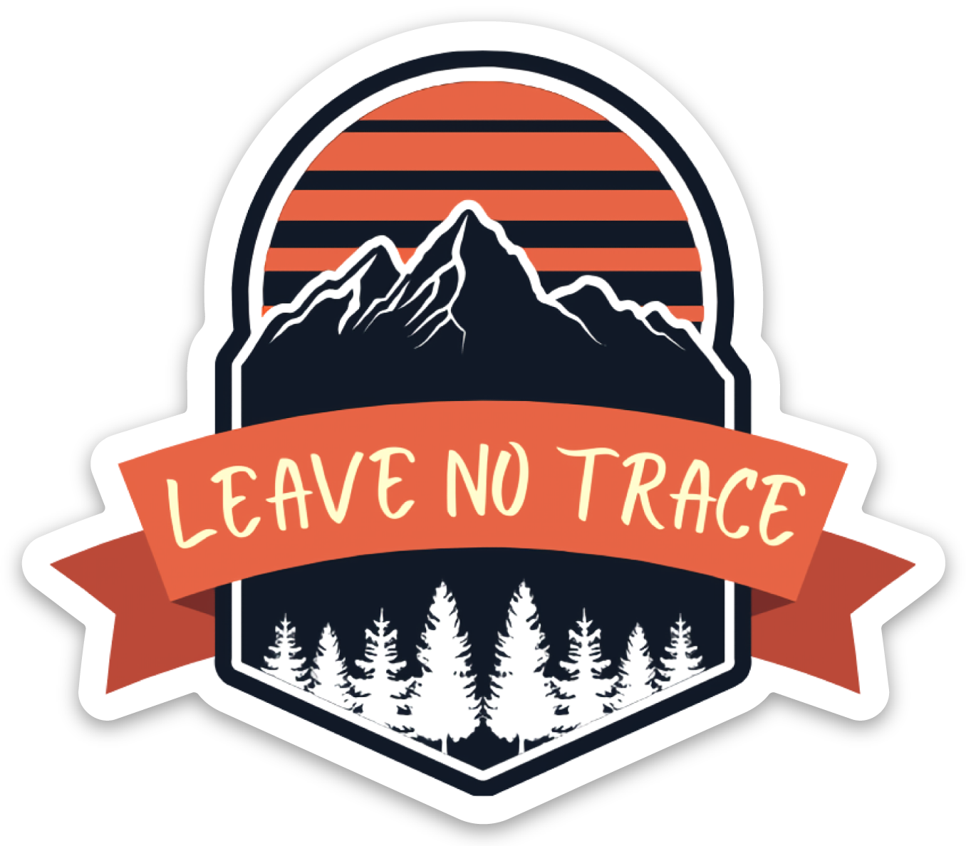 Leave No Trace 3” die cut sticker