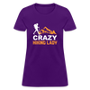 Crazy Hiking Lady Women's T-Shirt - purple