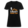 Crazy Hiking Lady Women's T-Shirt - black