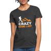 Crazy Hiking Lady Women's T-Shirt - heather black