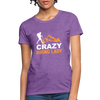 Crazy Hiking Lady Women's T-Shirt - purple heather