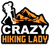 Crazy Hiking Lady Die Cut sticker