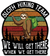 Sloth Hiking Team Magnet. Die Cut Magnet 4"x4"