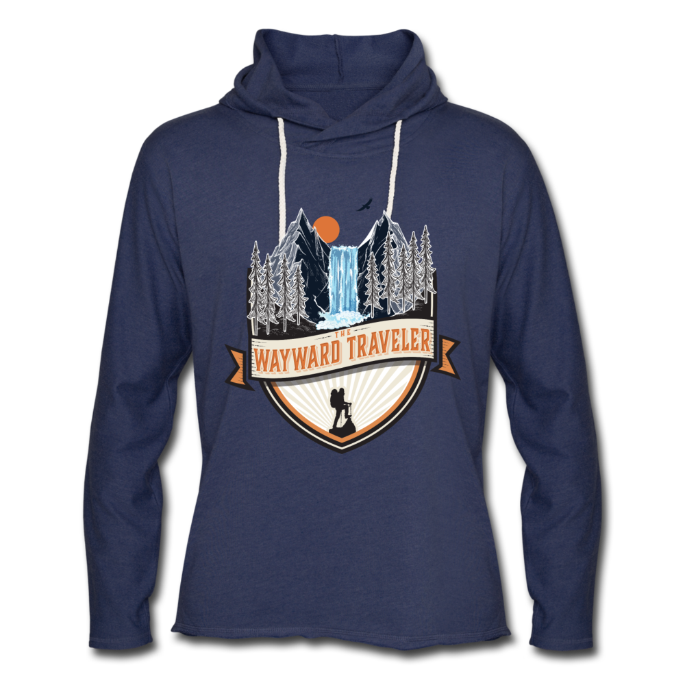 The Official Wayward Traveler Unisex Lightweight Hoodie - heather navy