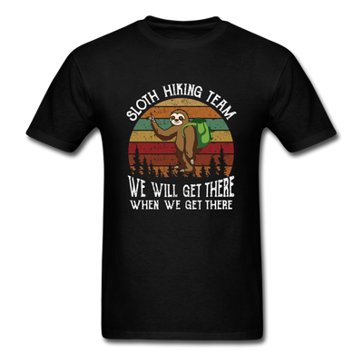 Sloth Hiking Team Unisex T-Shirt - black