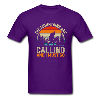 The Mountains are Calling and I must Go Unisex Classic T-Shirt - purple