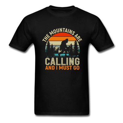 The Mountains are Calling and I must Go Unisex Classic T-Shirt - black