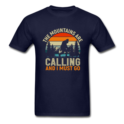 The Mountains are Calling and I must Go Unisex Classic T-Shirt - navy