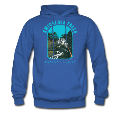 Amicalola Falls WPA Style Men's Hoodie - royal blue