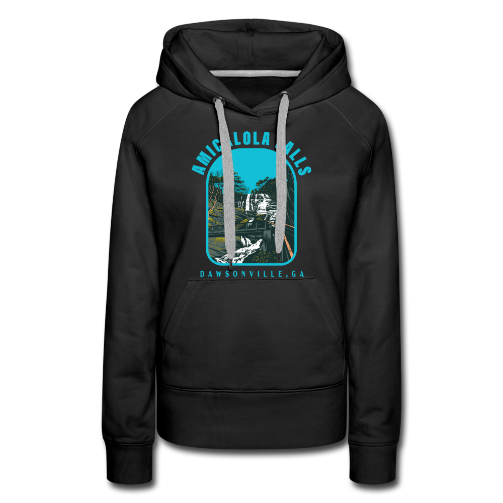Amicalola Falls WPA Style Women’s Premium Hoodie - black